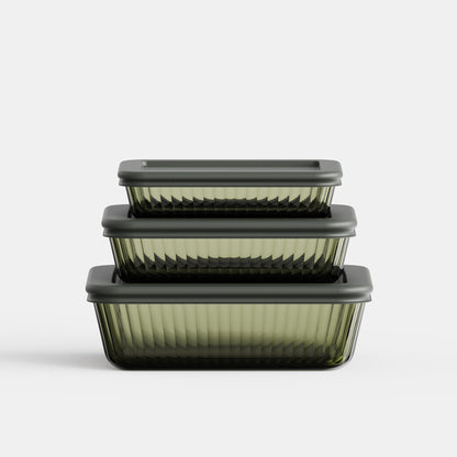 Tinted Rectangular Container Set