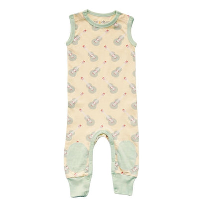 GOTS Certified Organic Cotton Sleeveless Crawler - Ukulele