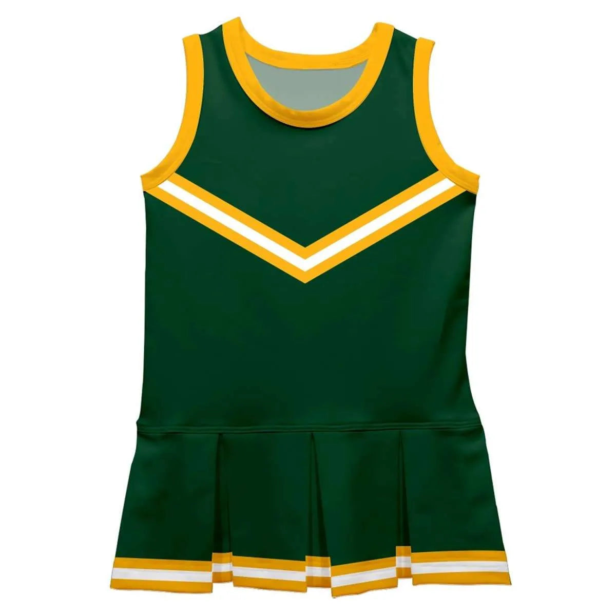 Vive La Fete - Green and Gold Sleeveless Cheerleader Dress
