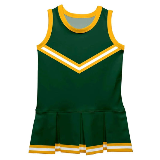 Vive La Fete - Green and Gold Sleeveless Cheerleader Dress