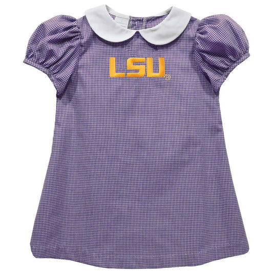 Vive La Fete - LSU Tigers Embroidered Purple A Line Dress Eleanor