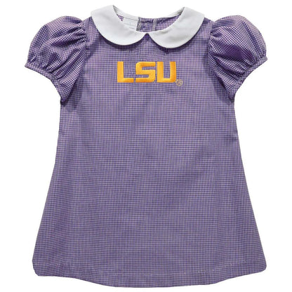Vive La Fete - LSU Tigers Embroidered Purple A Line Dress Eleanor