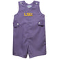 Vive La Fete - LSU Tigers  Embroidered Purple Gingham Boys Jon Jon