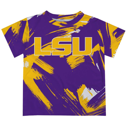 Vive La Fete - LSU Tigers Purple Short Sleeve T-shirt Paint Brush
