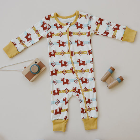 GOTS Certified Organic Cotton Zippy - Aztec Pony