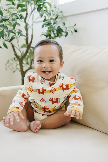 GOTS Certified Organic Cotton Bib - Aztec Pony