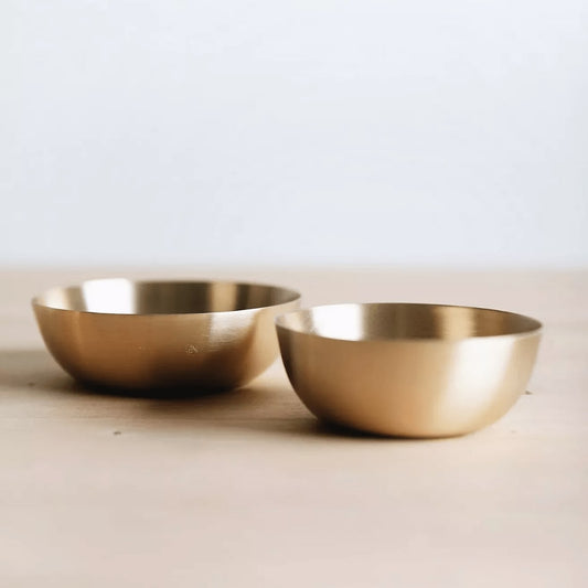 Mini Brass Serving Bowls – Elegant & Handcrafted Tableware Set