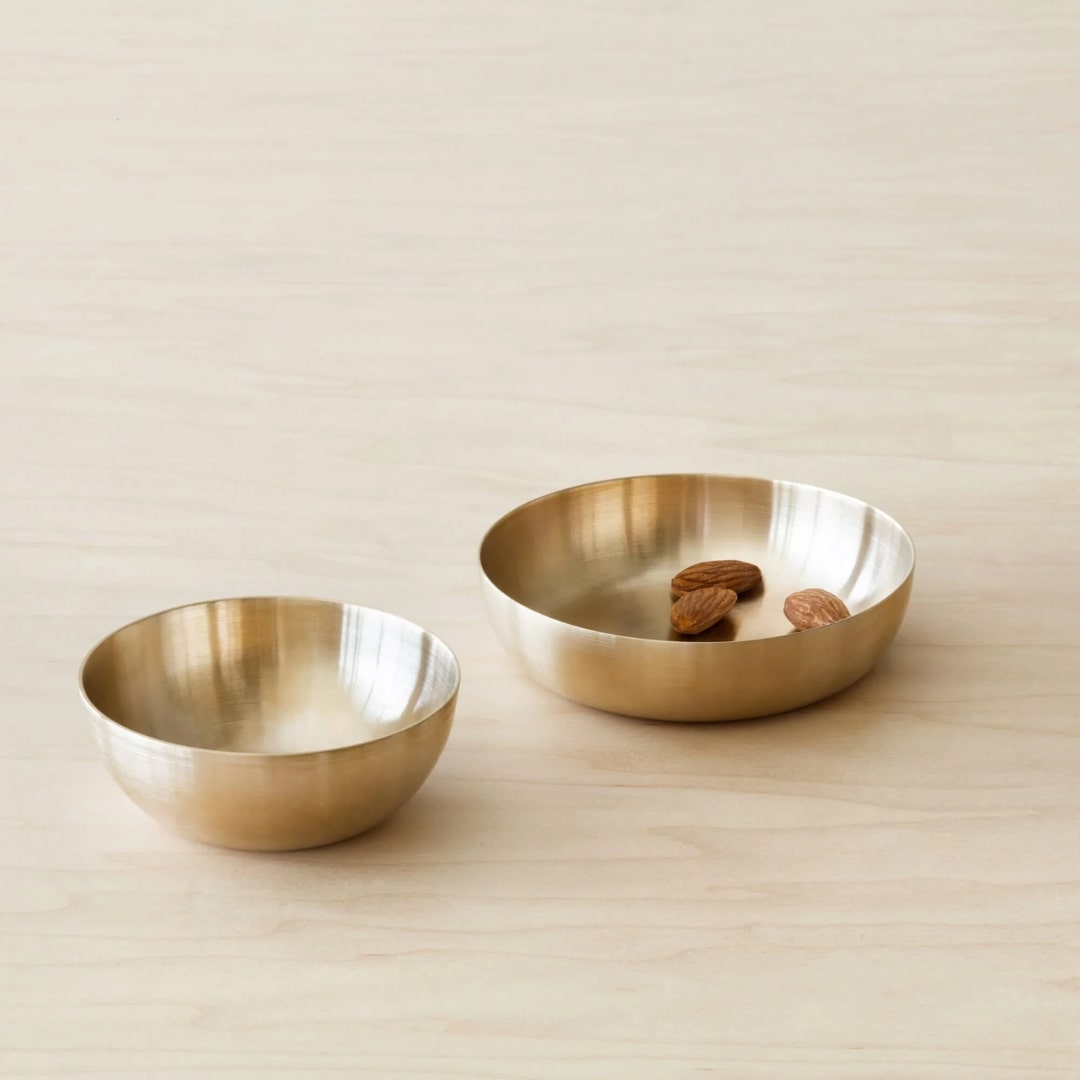 Mini Brass Serving Bowls – Elegant & Handcrafted Tableware Set