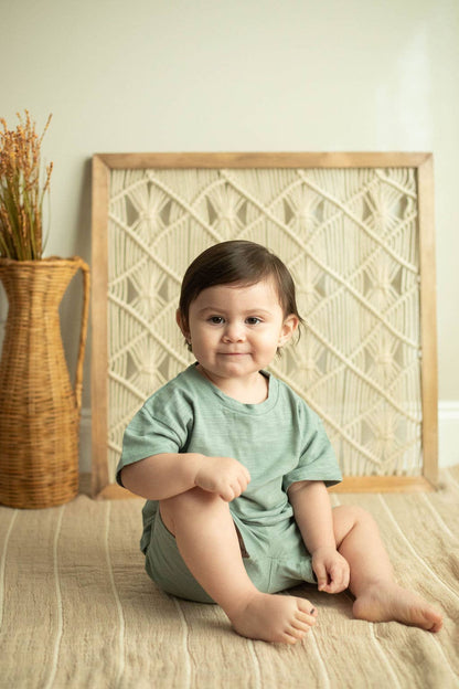 Emoji/Smiley face Short Sleeve Baby Lounge set
