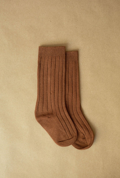 Brown-Knee high socks