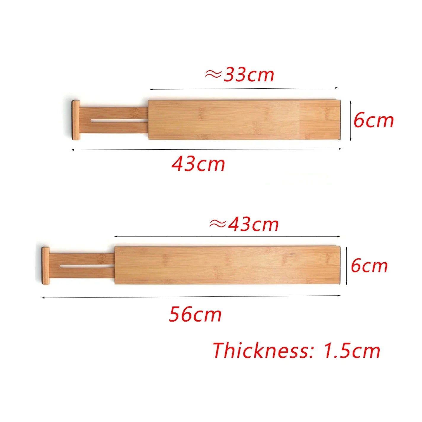 Bamboo Expandable Strip Bamboo Drawer Partition Expandable Drawer Partition Convenient Bamboo Divider Drawer Organization