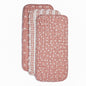 ORGANIC MUSLIN BURP CLOTHS, 3 PACK (DESERT PINK + IVORY)