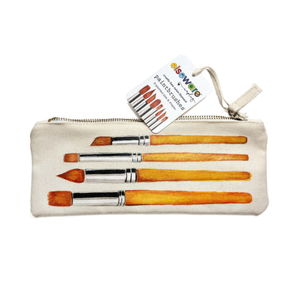 Paintbrush Set in Canvas Bag – 8 Assorted Sizes