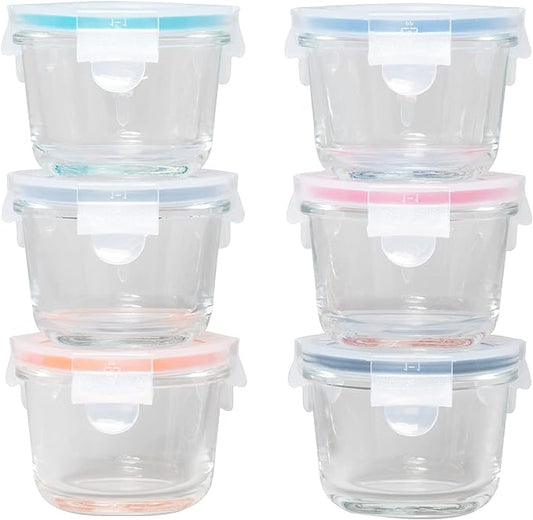Round Mini Glass Container Set