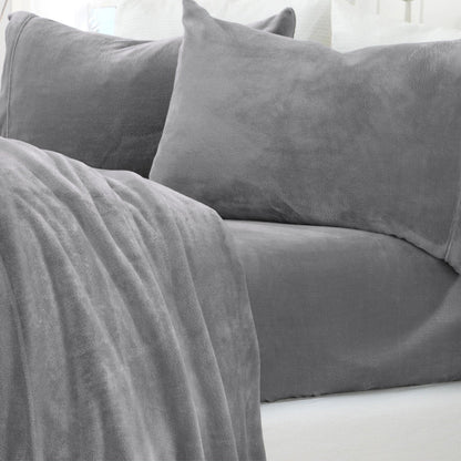 Solid Plush Sheet - Velvet Luxe Collection