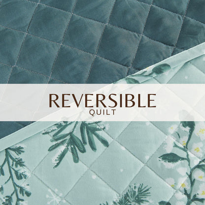 Snowy Botanical Quilt Set - Mariela Collection