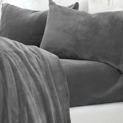 Solid Plush Sheet - Velvet Luxe Collection