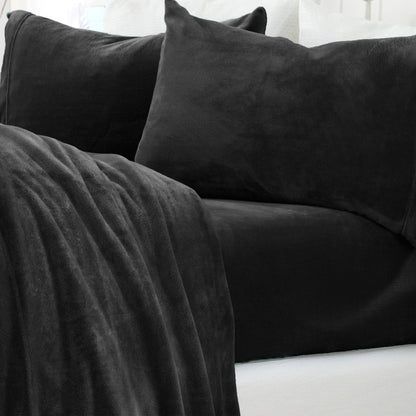 Solid Plush Sheet - Velvet Luxe Collection