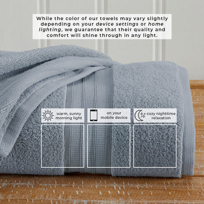 100% Cotton Premium Bath Towel Set - Chiara Collection