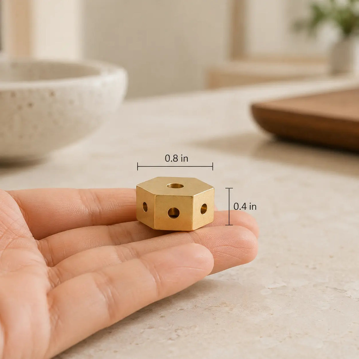 Tibetan Brass 4-Hole Incense Holder for Incense Sticks