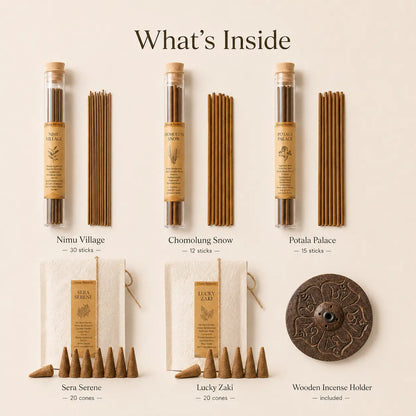 Five Blends Tibetan Incense Gift Set — Complete Collection