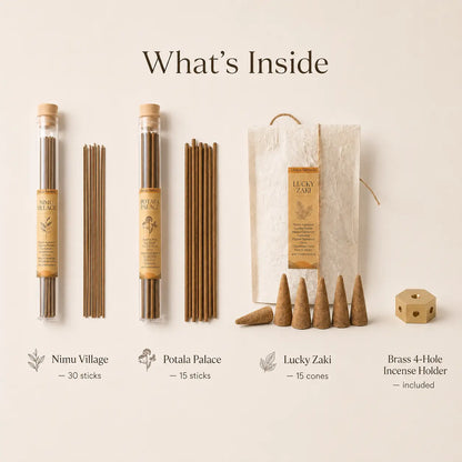Zen Groove Tibetan Incense Set for Meditation Practice