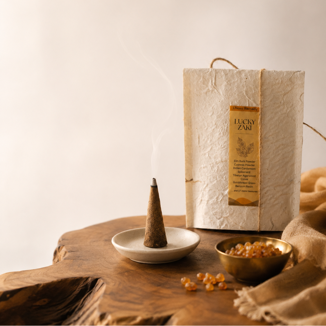 Lucky Zaki Tibetan Incense Cones for Abundance