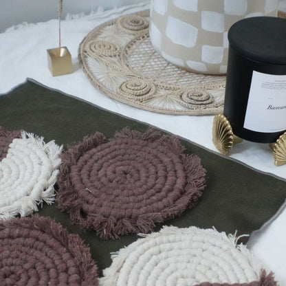 Tilley + Me Handmade Macrame Coasters | Boho Drink Mats