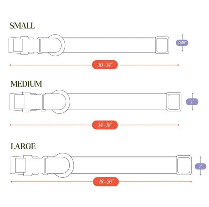 Malibu Sunset Sustainable Hemp Cotton Adjustable Dog Collar– Durable & Soft