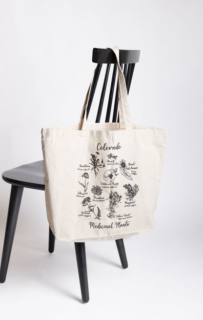 Golden Poppy Canvas Tote Bag - Medicinal Flowers