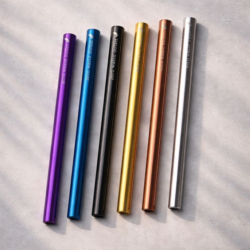Reusable Metal Milkshake & Smoothie Straw