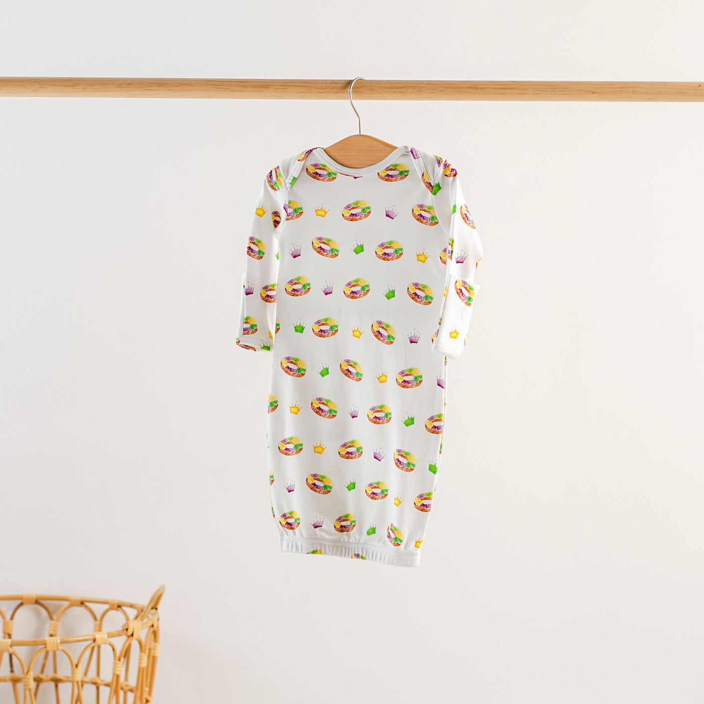 King Cake Organic Cotton Kids Mardi Gras Pajamas