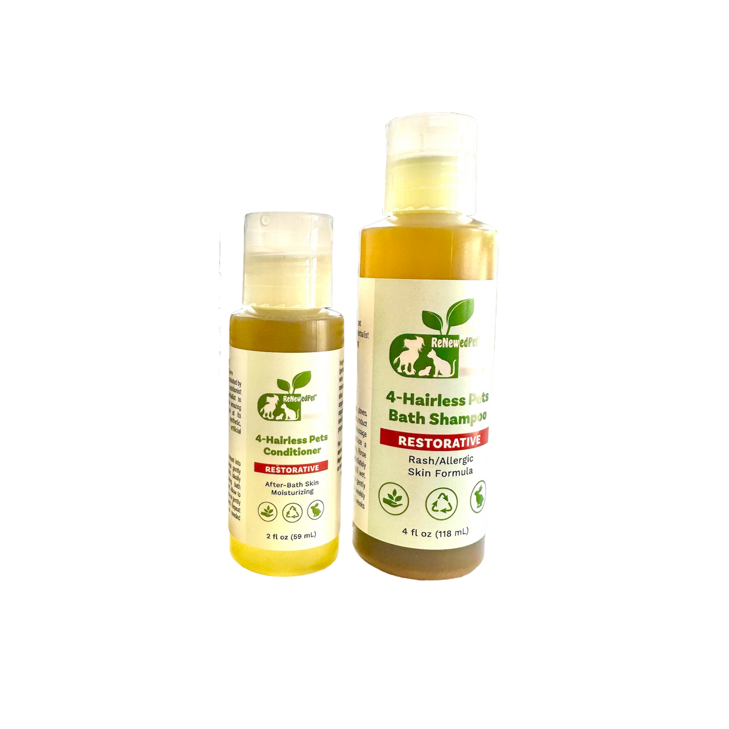 4-HAIRLESS PETS RESTORATIVE SHAMPOO & CONDITIONER