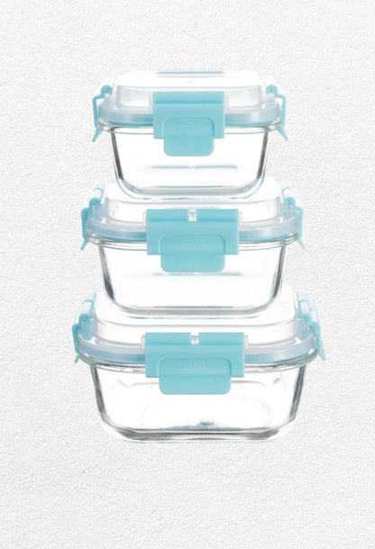 High Top Lid Square Containers