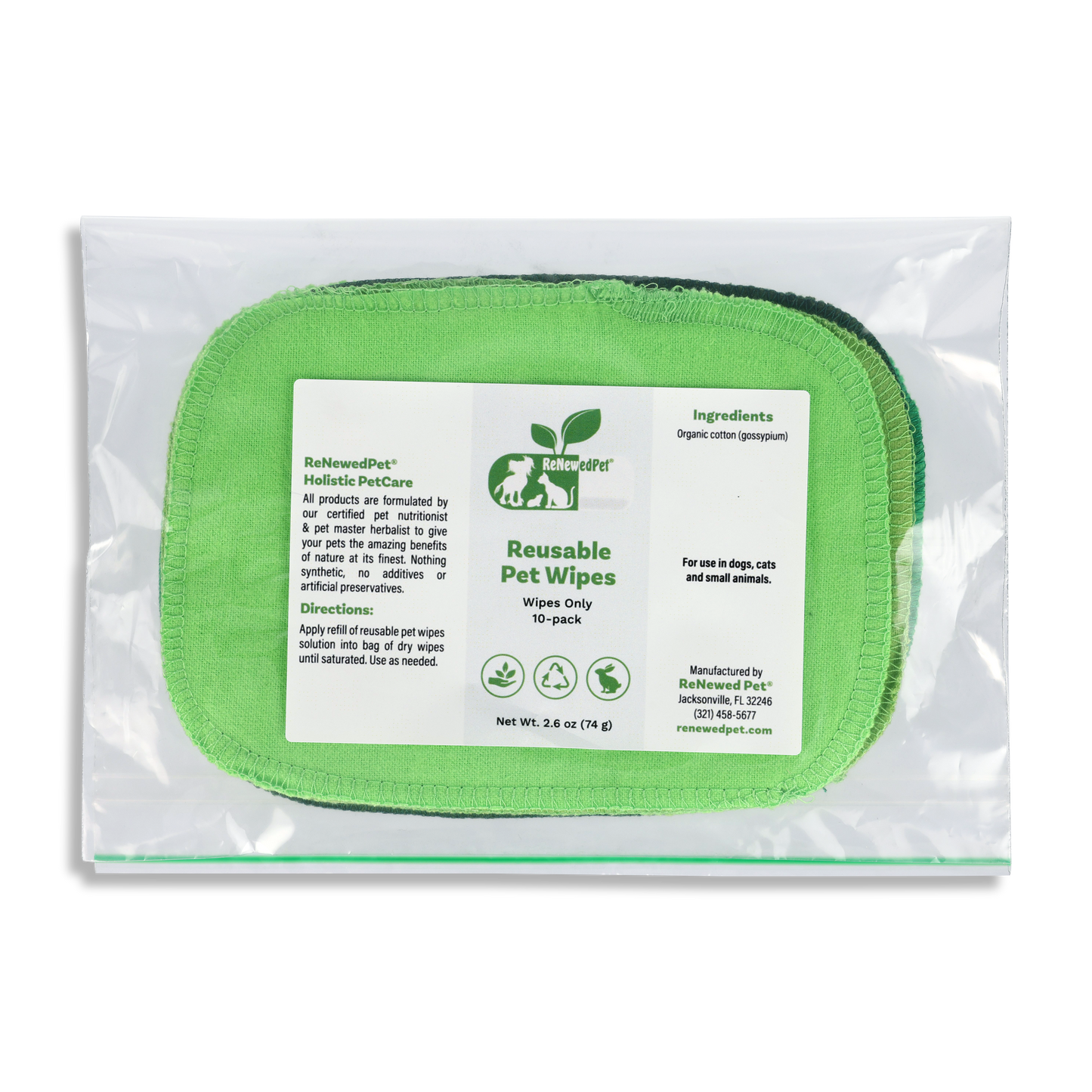 4-ALL PETS REUSABLE PET WIPES *Wipes ONLY*