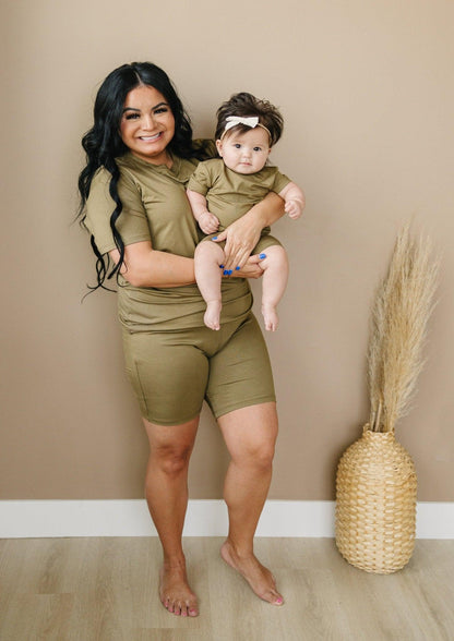 Women's Bamboo Tee & Bike Shorts - sold as separates